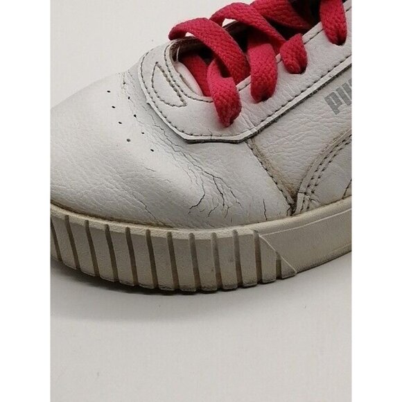 Puma Womens Sneakers White Pink Lace Up Athletic Shoe Padded Round Toe 6.5 - Picture 11 of 12